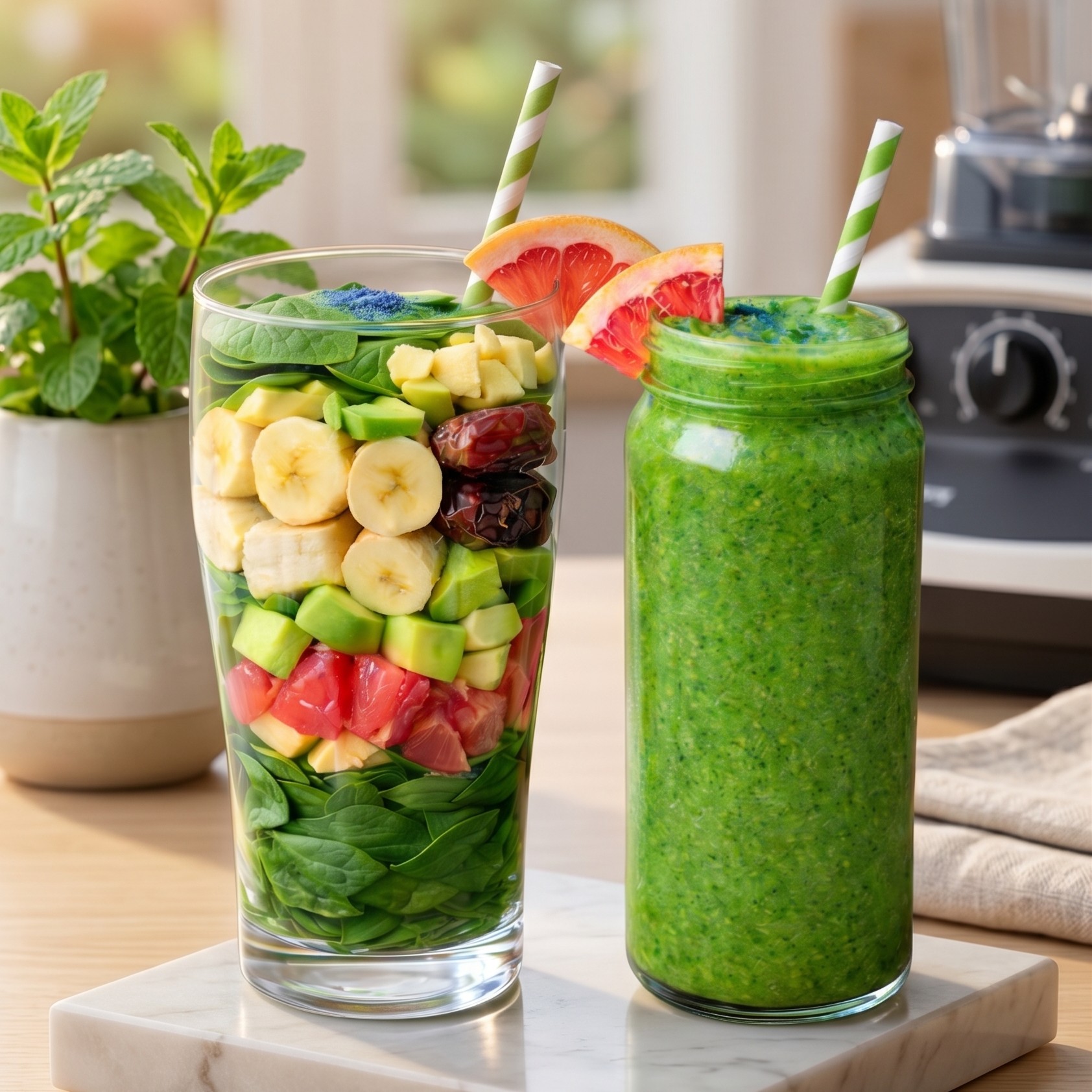 Smoothie verde cu microplante